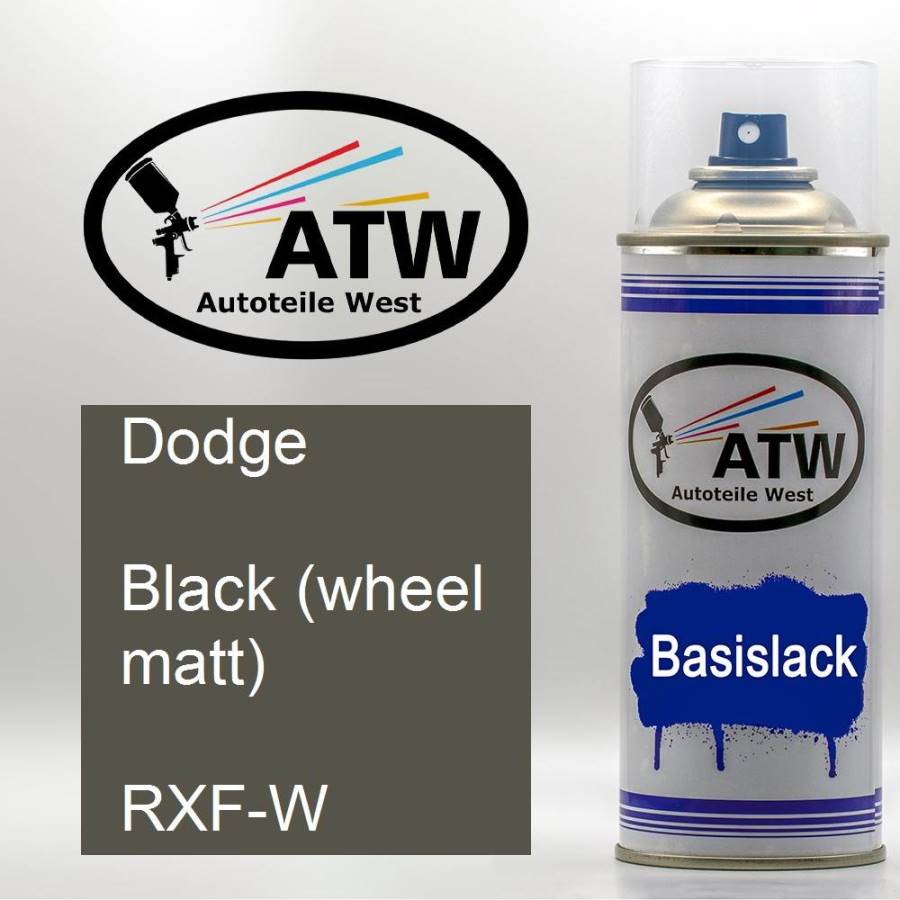 Dodge, Black (wheel matt), RXF-W: 400ml Sprühdose, von ATW Autoteile West.